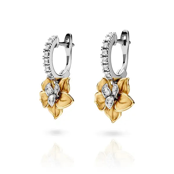 Náušnice Carrera y Carrera Orquideas Long