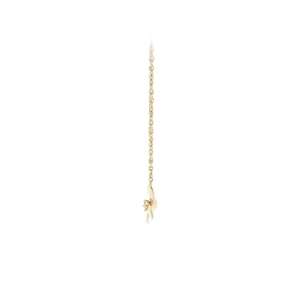 Elegant gold necklace with a flower pendant and zirconia