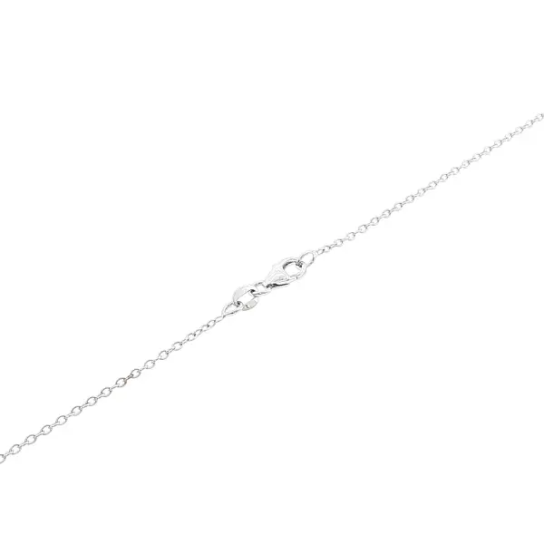 Elegant white gold necklace with zirconia