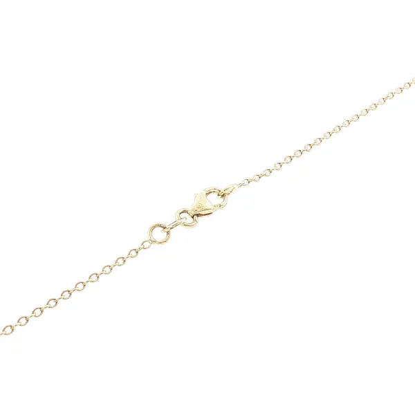 Gold necklace with infinity symbol and zircon stones