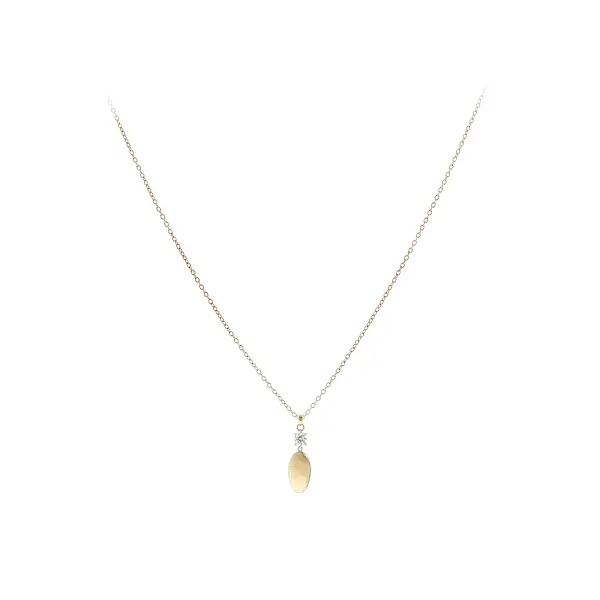 Luxury gold necklace with sparkling zircon
