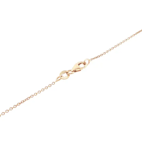 Gold necklace with square zircon pendant