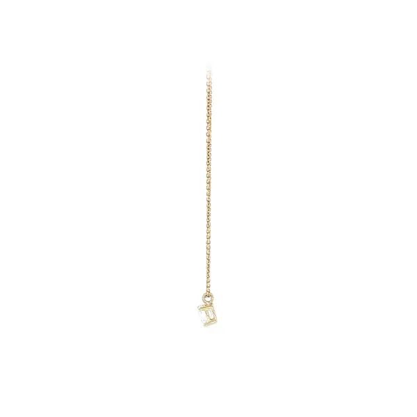 Gold necklace with a delicate solitaire zircon