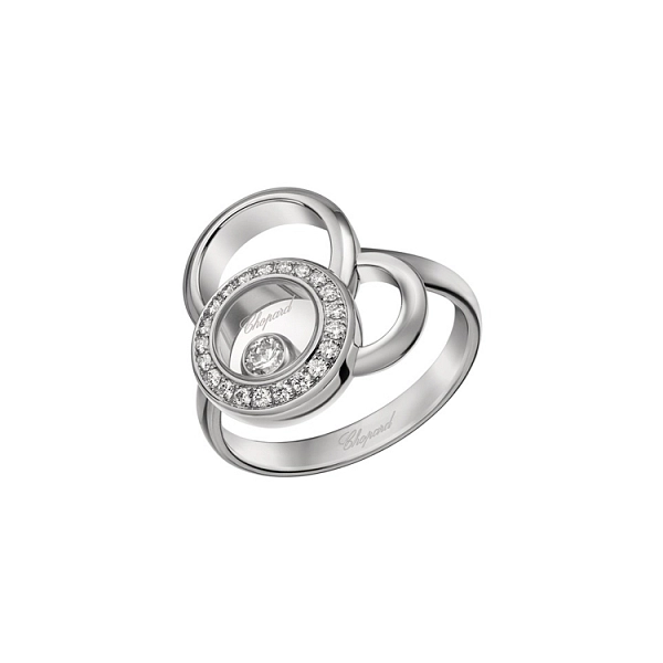 Gold Ring Chopard Happy Diamonds 829769-1011