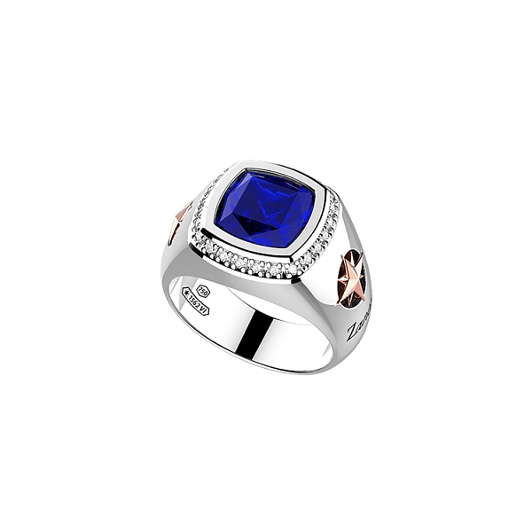 Золотое кольцо Zancan Couture с сапфиром EA317BR