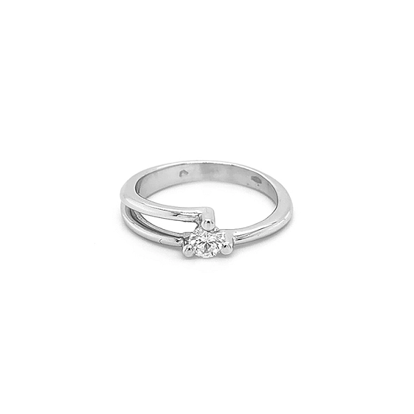Gold Engagement Ring with Diamonds