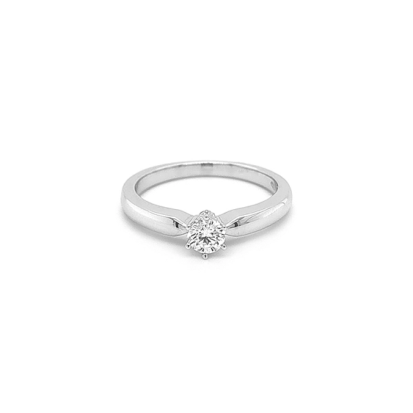 Gold Engagement Ring with Diamond