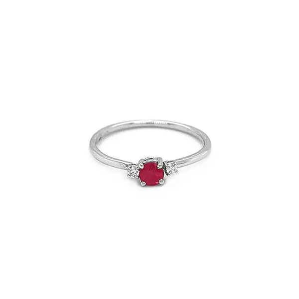 Zlatý Prsten s Rubínem a Diamanty