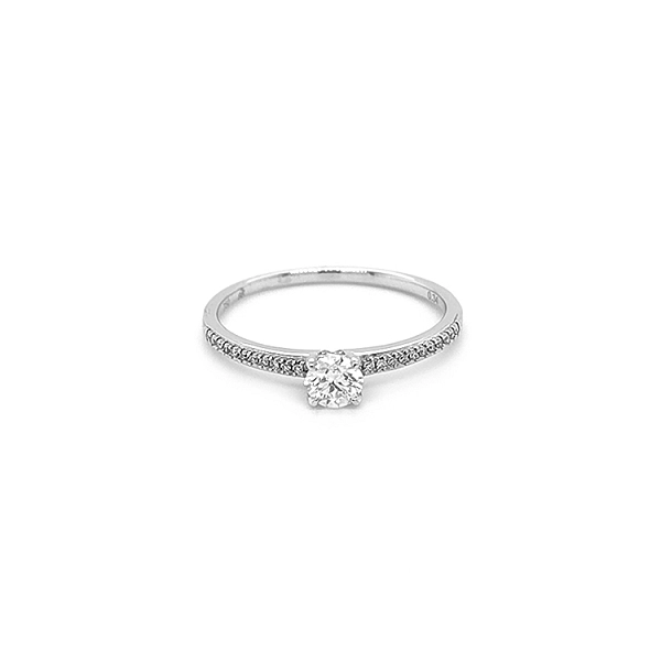 Gold Engagement Ring with Diamonds