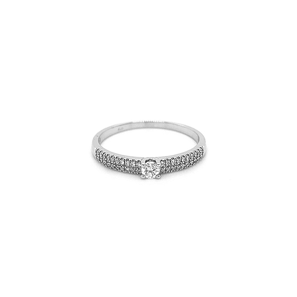 Zlatý Zásnubní Prsten s Diamanty