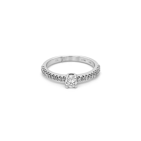 Zlatý Zásnubní Prsten s Diamanty