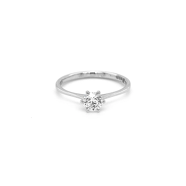 Gold Engagement Ring with Diamond