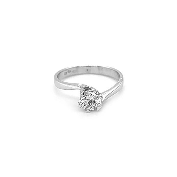 Gold Engagement Ring with Diamond