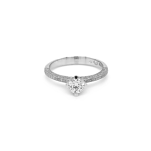 Gold Engagement Ring with Diamonds