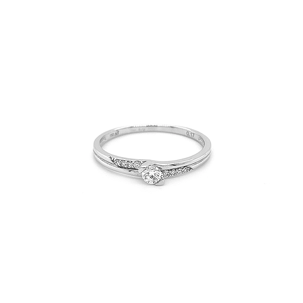 Zlatý Zásnubní Prsten s Diamanty