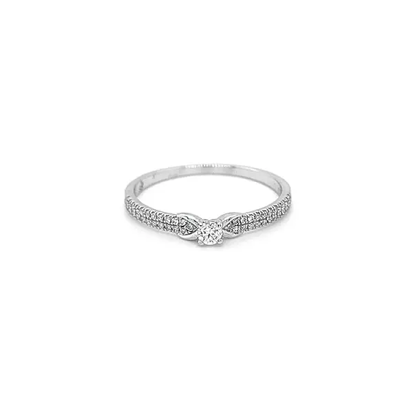 Zlatý Zásnubní Prsten s Diamanty