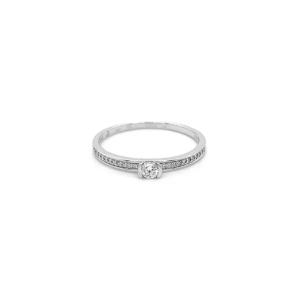 Zlatý Zásnubní Prsten s Diamanty
