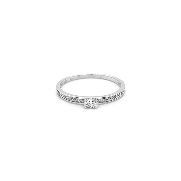Zlatý Zásnubní Prsten s Diamanty