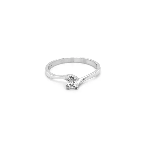 Zlatý Zásnubní Prsten s Diamanty