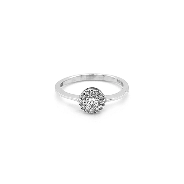 Zlatý Zásnubní Prsten s Diamanty