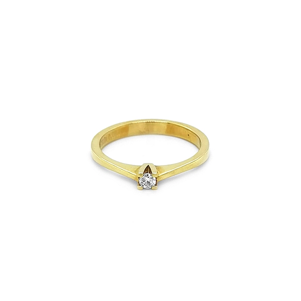 Gold Engagement Ring with Diamond