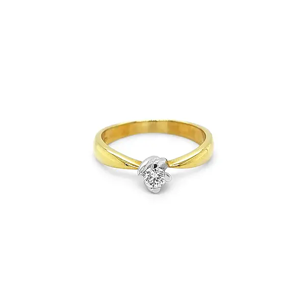Zlatý Zásnubní Prsten s Diamantem