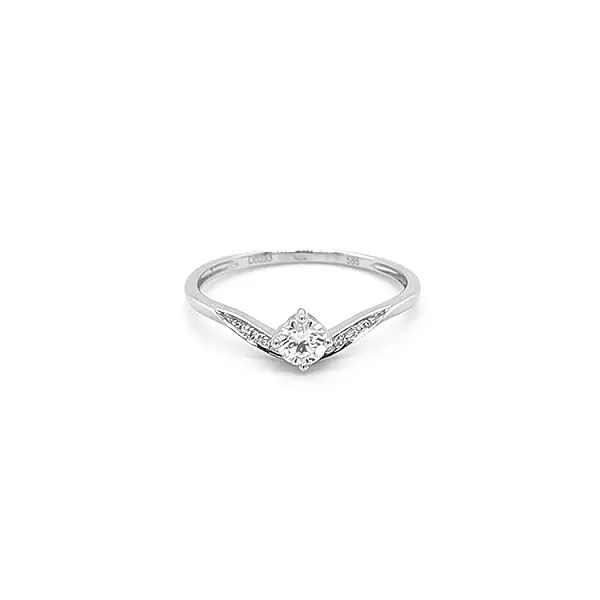 Zlatý Zásnubní Prsten s Diamanty