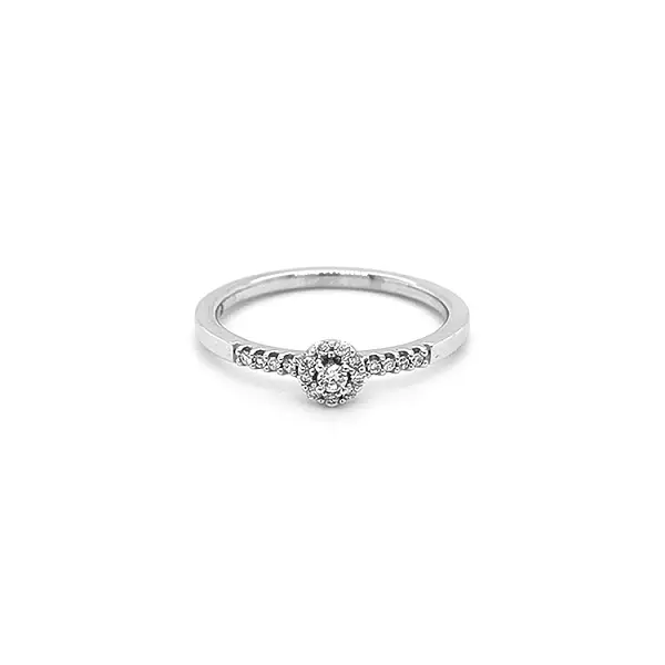 Zlatý Zásnubní Prsten s Diamanty