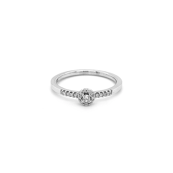 Gold Engagement Ring with Diamonds
