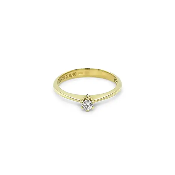 Zlatý Zásnubní Prsten s Diamantem
