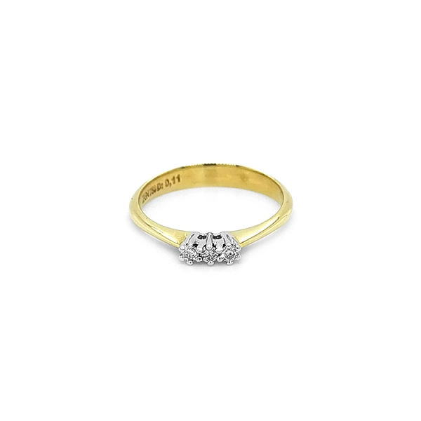 Zlatý Zásnubní Prsten s Diamanty