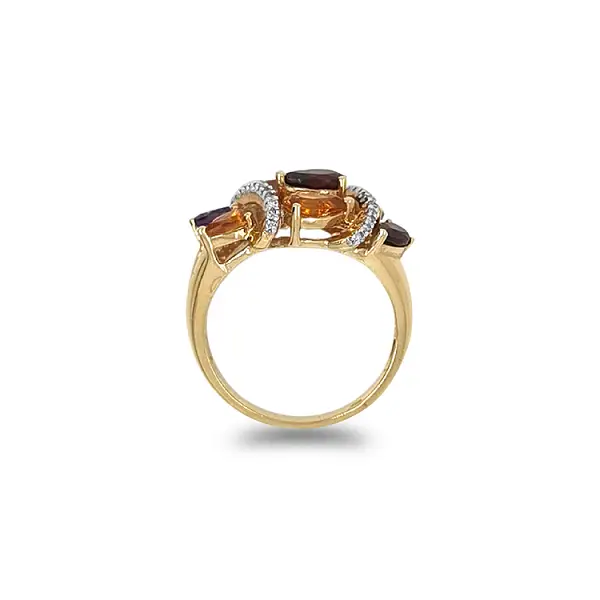 Zlatý Prsten Polodrahokamy a Diamanty