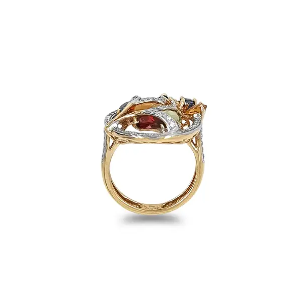 Zlatý Prsten Polodrahokamy a Diamanty