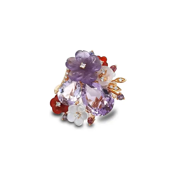 Zlatý Prsten Polodrahokamy a Diamanty