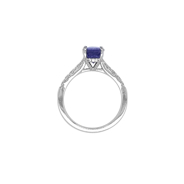 Zlatý Prsten s Tanzanitem a Diamanty