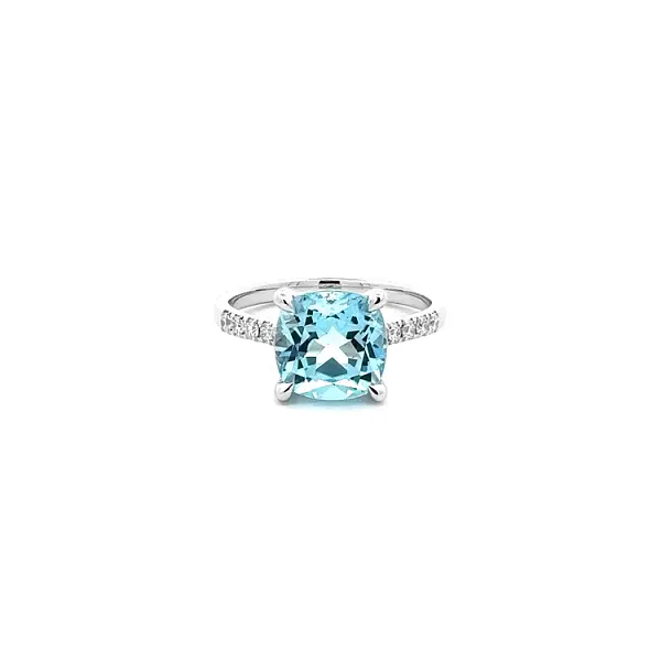 Zlatý Prsten Topaz a Diamanty