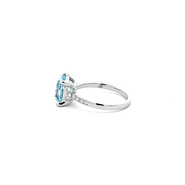 Zlatý Prsten Topaz a Diamanty