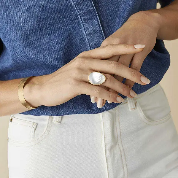 Gold Marco Bicego Lunaria Ring AB564 MPW Y 02