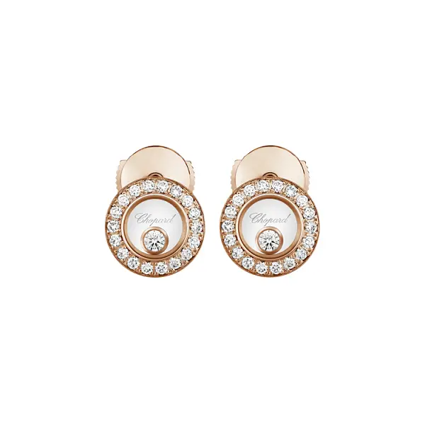 Zlaté Náušnice Chopard Happy Diamonds 83A017-5201