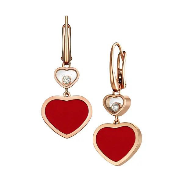 Zlaté Náušnice Chopard Happy Hearts 837482-5810