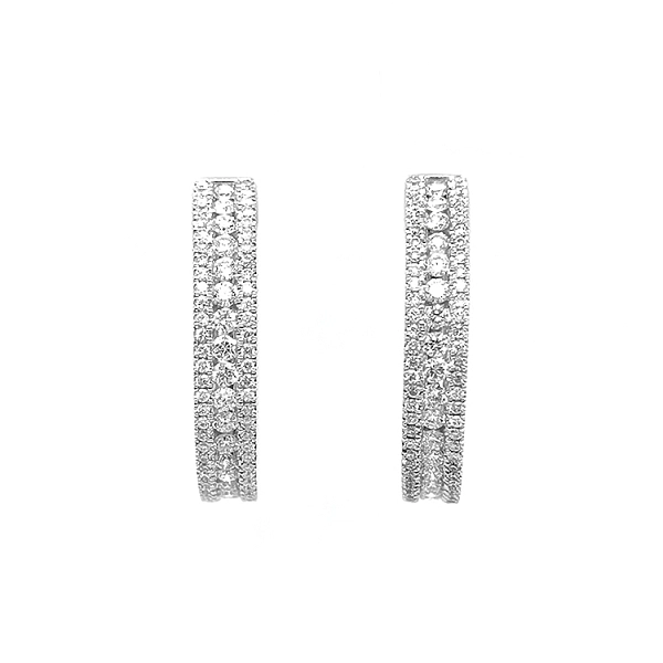 Gold Earrings with Diamonds