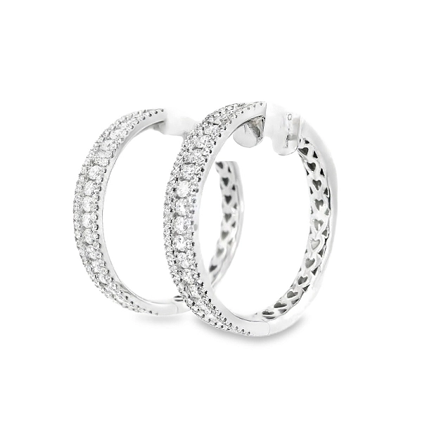 Gold Earrings with Diamonds