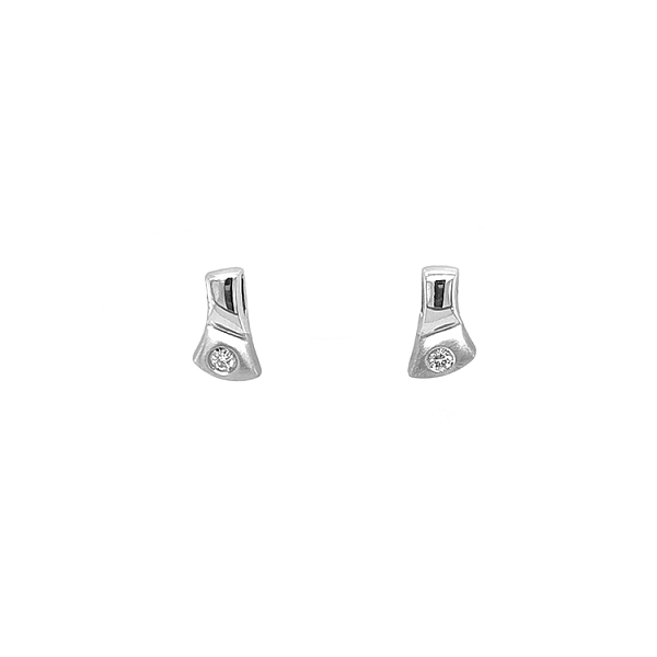 Gold Earrings with Diamonds