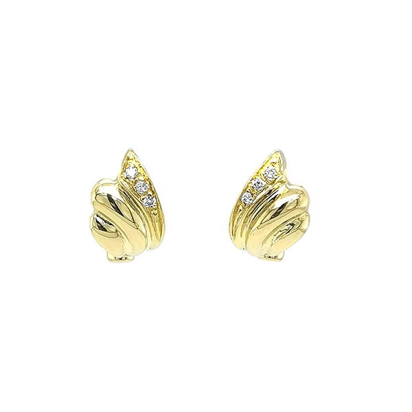 Gold Earrings with Diamonds