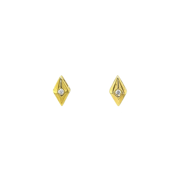 Gold Earrings with Diamonds