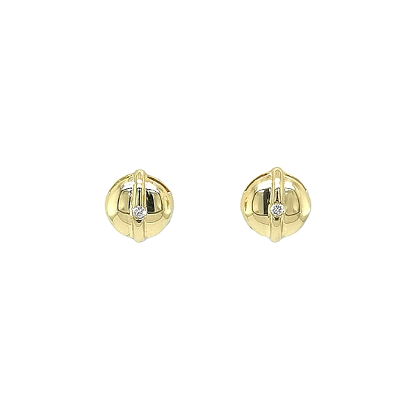 Gold Earrings with Diamonds