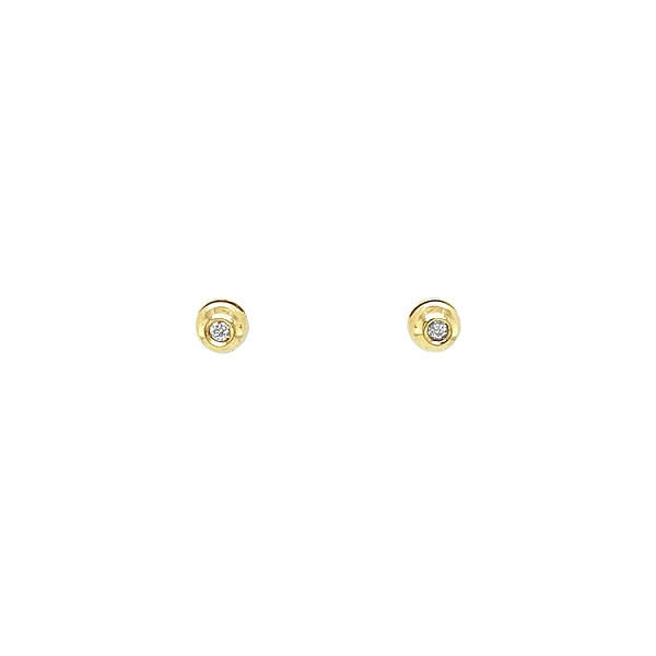 Gold Earrings with Diamonds