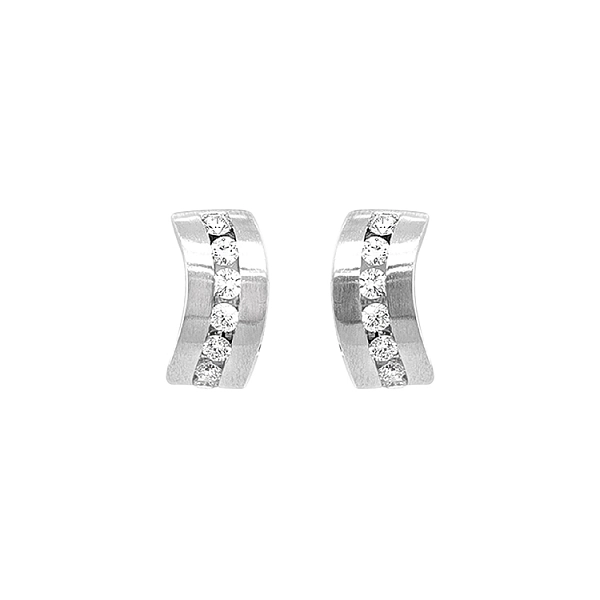 Gold Earrings with Diamonds