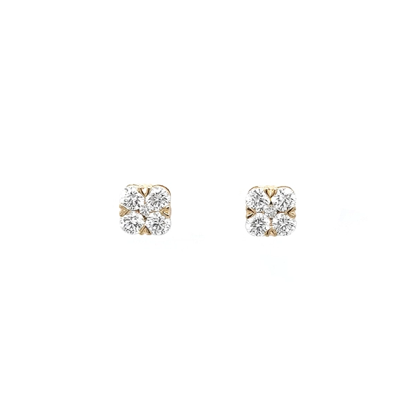 Gold Earrings with Diamonds