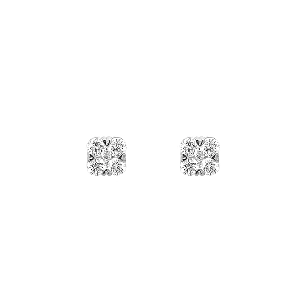 Gold Earrings with Diamonds